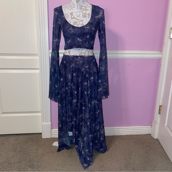 Blackmilk Dresses & Skirts - Blackmilk pokemon ghost skirt flare top lolita goth gothic chandelier litwick